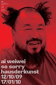 Ai Weiwei "So Sorry. Ausstellung im Haus der Kunst. Gezeigt werden vielseitige Arbeiten des chinesischen Ausnahmekünstler und Architekten Ai Weiwei. Ai Weiwei gilt als der bedeutendste chinesische Künstler der Gegenwart. International bekannt wurde er auch durch seine konzeptionelle Arbeit für das Pekinger Nationalstadion - das sogenannte "Vogelnest